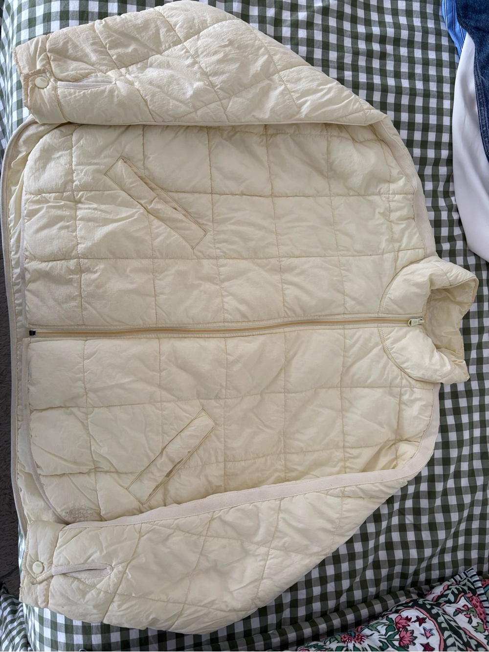 FP Movement by Free People Cream Quilted Puffer Jacket